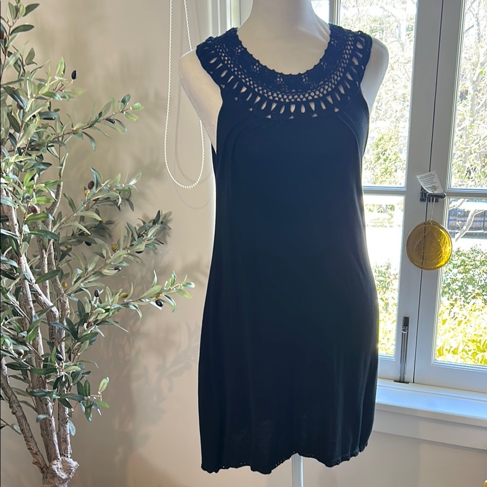 BCBG MaxAzria Crochet Neck Dress